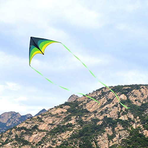 Mint's Colorful Delta Kite with Ribbons and String Mint's Colorful Delta Kite with Ribbons and String